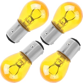 4 Pcs 1157 Bulb Car, Brake Light Bulb Replacement, Stop Light Bulb for Car, Tail Lights Bulbs, 1157 Amber Bulbs, 12v Yellow