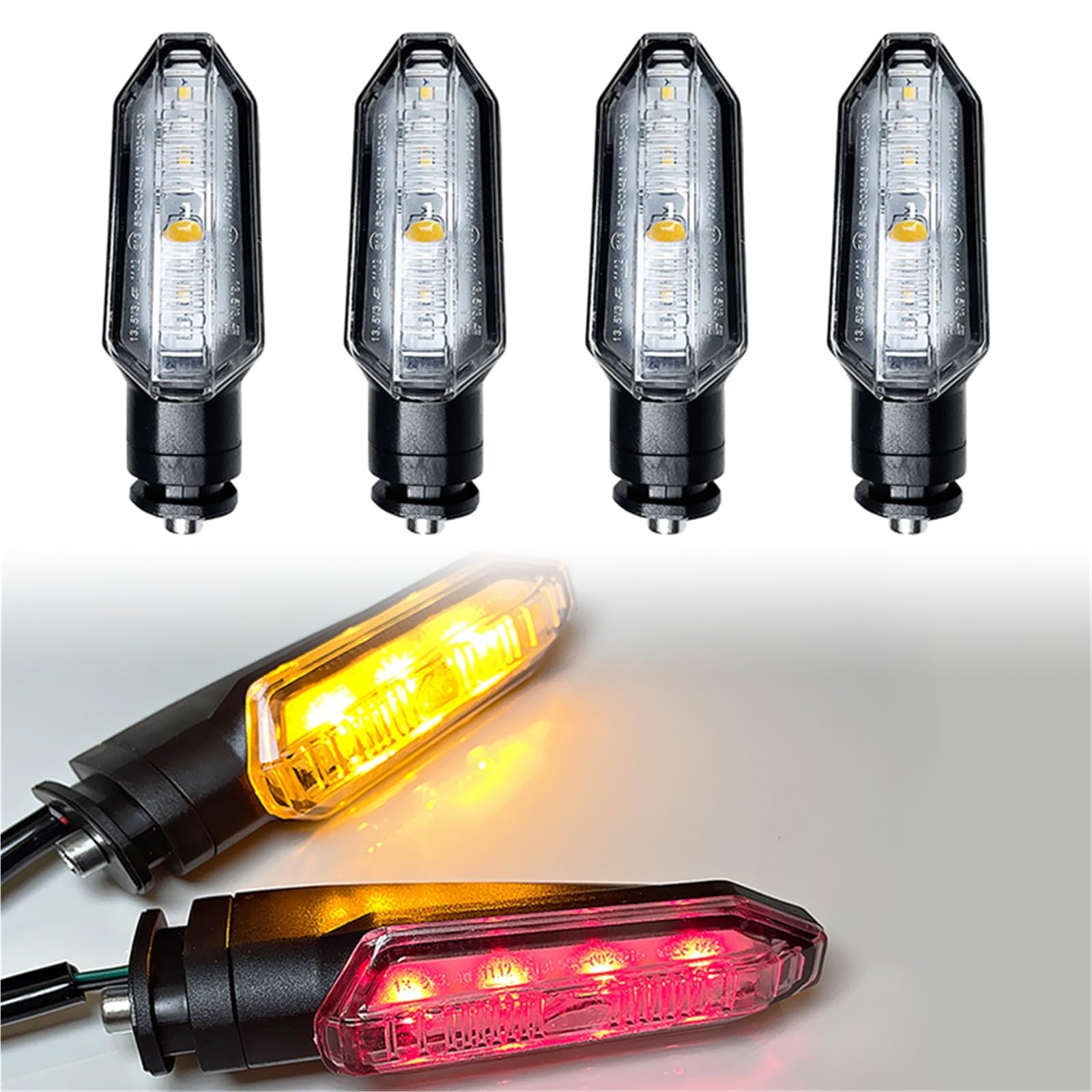 Per CRF250L ADV150 CBR650F NC750X XADV 750 Moto Indicatori Di Direzione Lampeggiante Dinamico 12V Lampada Segnalazione A Doppio Colore