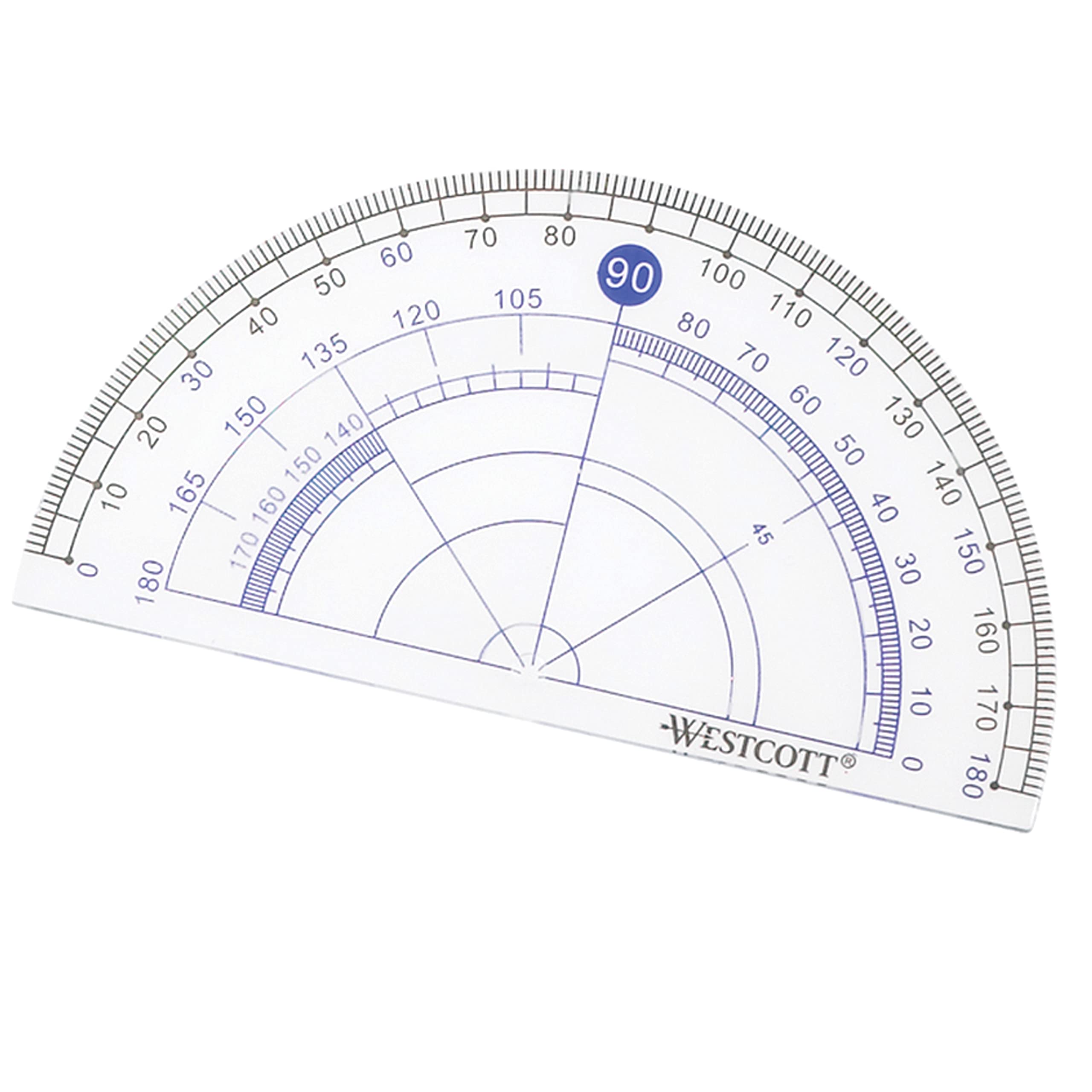 Westcott Six Piece Geometry Tool Kit with Pouch, Assorted Colors, (14564) - Image 5