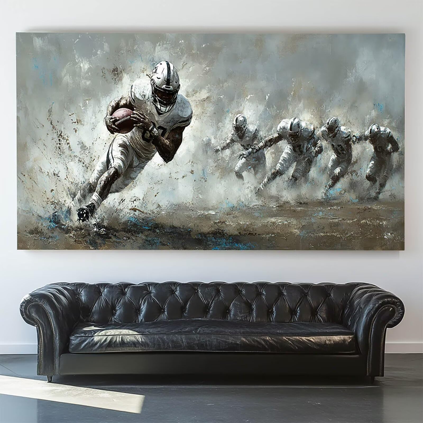 DIY Malen nach Zahlen Erwachsene Rugby Malen nach Zahlen ab 7 jahre Mädchen Athlet Kreativ set für Erwachsene mit Leinwand Acrylfarben set und Pinsel, Bastelset zum Bemalen für Wanddeko 80X160cm 7-L-W