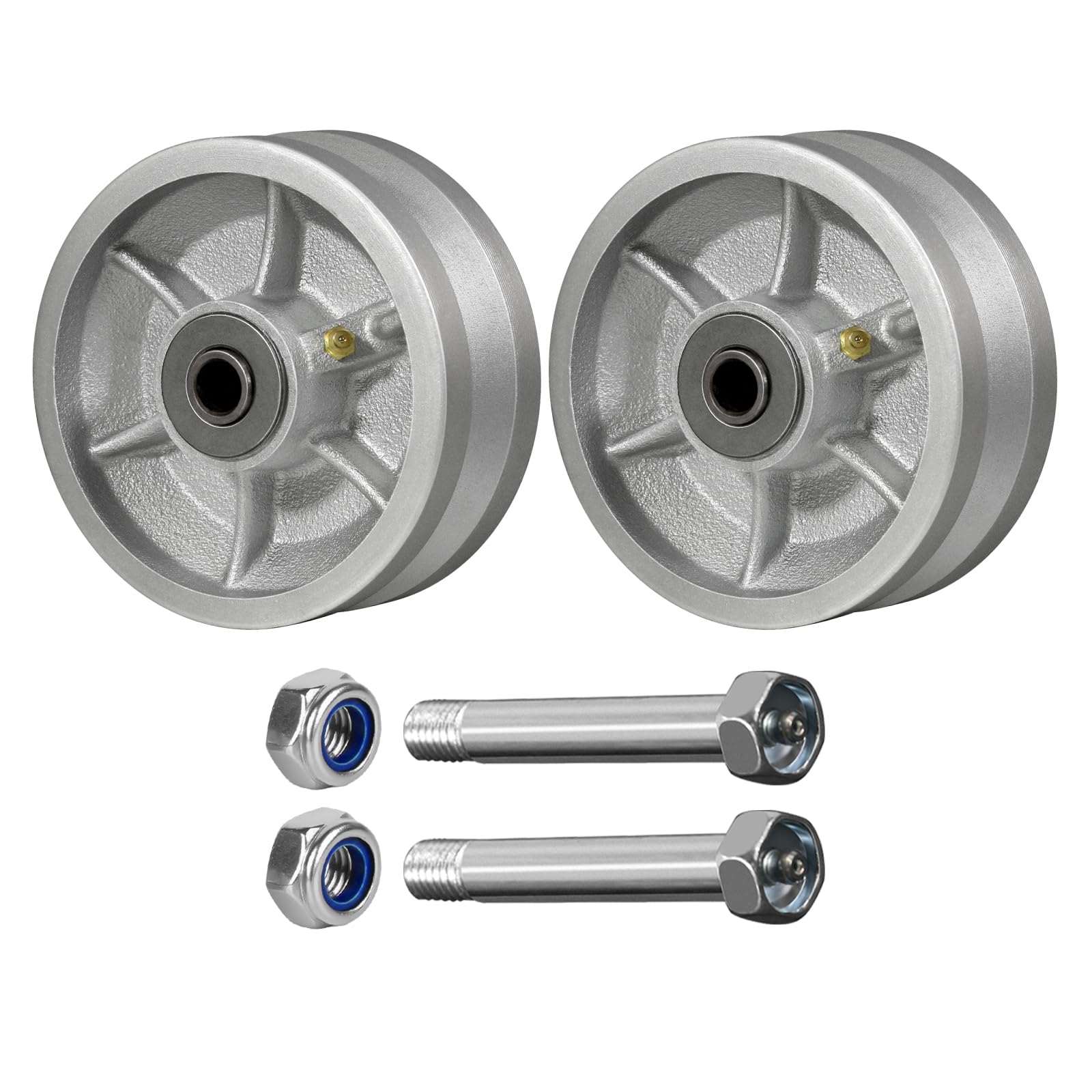 4" x 1.5" V-Groove Steel Wheel, 7/8" Wide 90° Groove Fits 1" Angle Iron Track, Heavy Duty Industrial Track Wheel with Relief Groove, High Load Capacity（2 Pack） — Amazon image 12