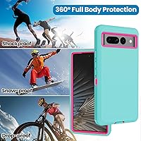 Vista 6 de Annymall Funda para Google Pixel 7 Pro con 2 protectores de pantalla, cuerpo completo, protección contra caídas, a prueba de polvo, resistente