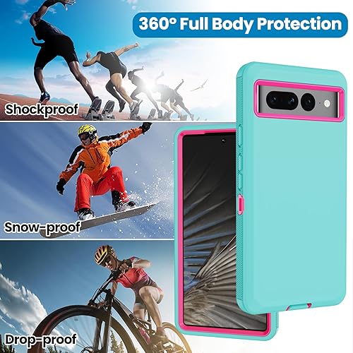 Miniatura 6 de Annymall Funda para Google Pixel 7 Pro con 2 protectores de pantalla, cuerpo completo, protección contra caídas, a prueba de polvo, resistente,