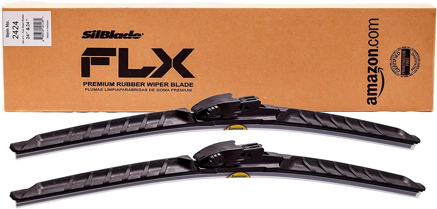 FLX 2424 Premium Beam Wiper Blade Set - 24"/24" | Fits various models of Chevrolet, Chrysler, Dodge, Eagle, Ford, Honda, Isuzu, Kia, Mazda