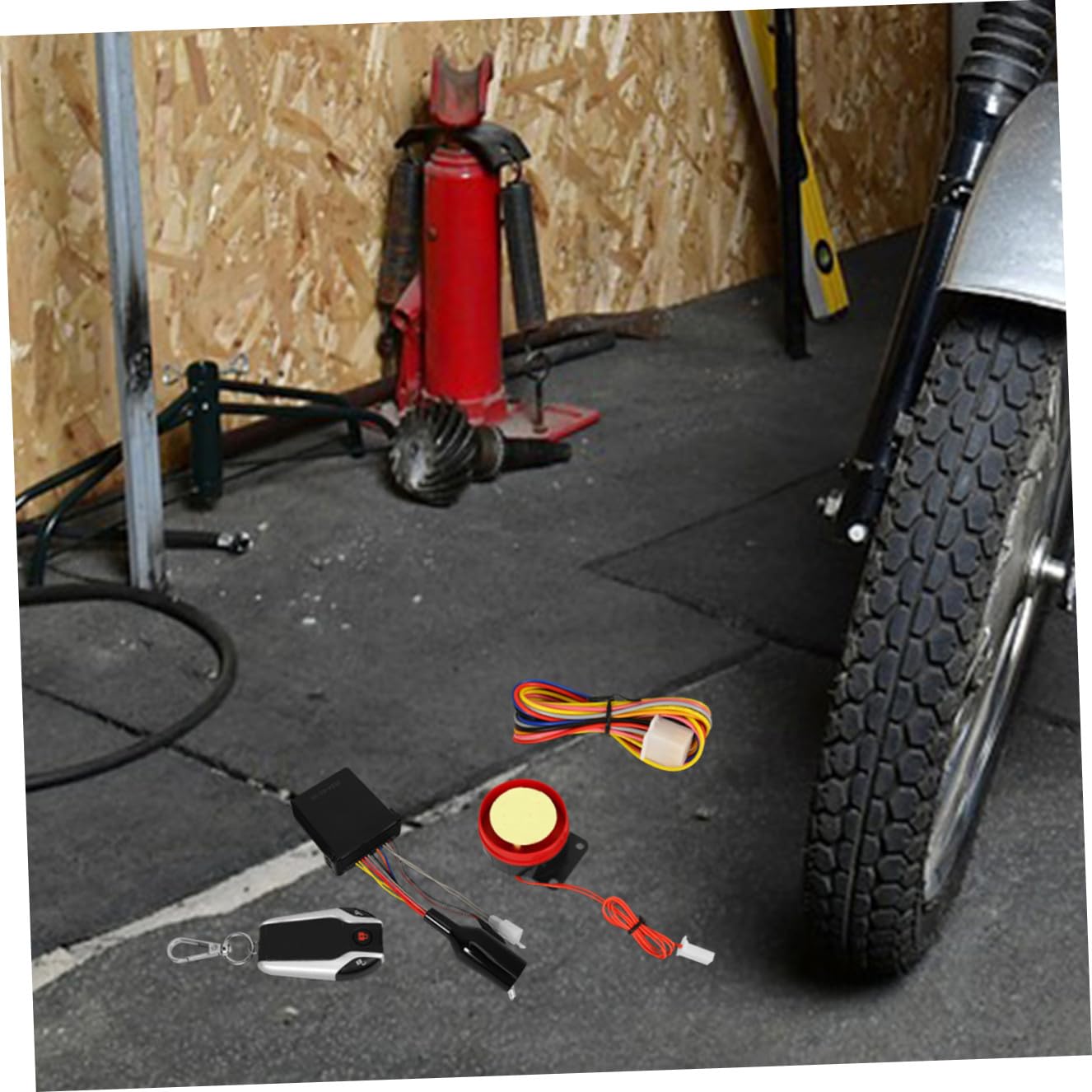 Abaodam Kit Allarme Sicurezza per Veicoli a Due Ruote 12v Avviamento Remoto, Dispositivo Antifurto con Blocco Automatico e Allarme Sonoro, Compatibile con Veicoli Fuoristrada