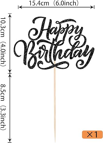 Miniatura 10 de Rsstarxi 1 paquete de decoración de pastel de cumpleaños dorado con purpurina dorada para decoración de pastel de cumpleaños de 14, 16, 18, 30, 50,