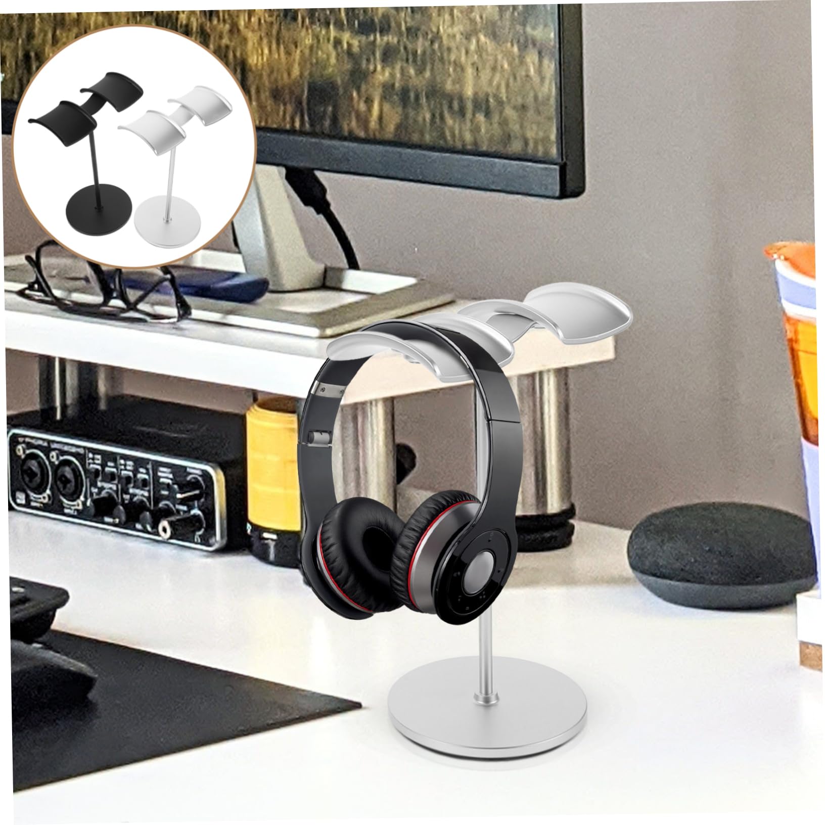 NUOBESTY 2pezzi Supporto Per Cuffie Da Supporto Per Cuffie Da Tavolo Per Da Gioco Stabile Per Realizzato in Plastica Lucida Adatto Per Bar Camere Da Letto Studio e Hotel