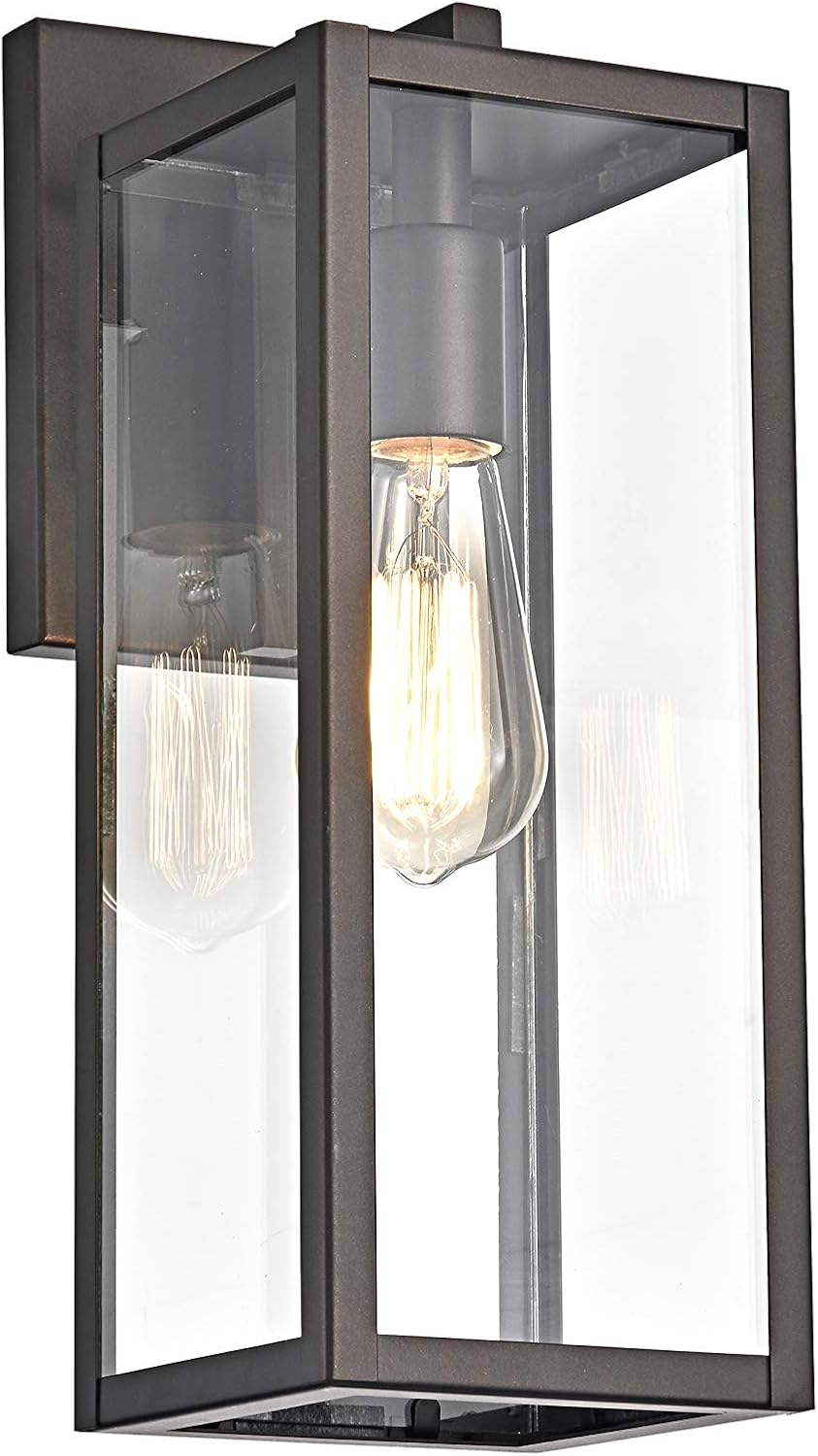 Chloe Lighting Richard Transitional 1 Light Rubbed Bronze Outdoor Wall Sconce 14" Height