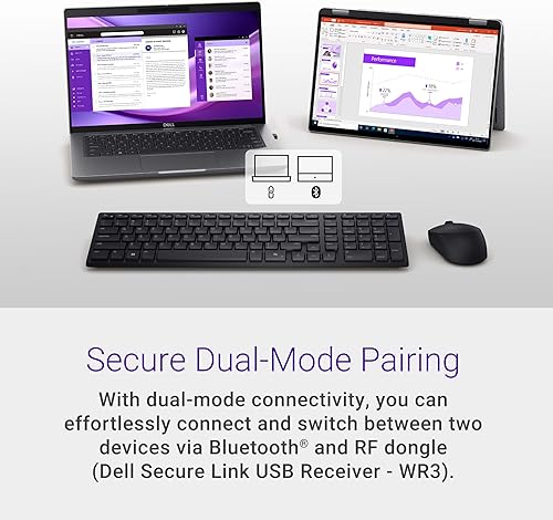 Miniatura 3 de Dell Ratón silencioso MS355 - Rueda de desplazamiento programable, conectividad segura de modo dual, DPI ajustable, tasa de sondeo ajustable hasta