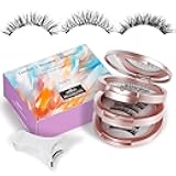 Magnetic eyelashes,3pairs,3styles,natural look,wispy,magnetic eyelashes with applicator,No glue needed,Reusable，Waterproof Easy to apply