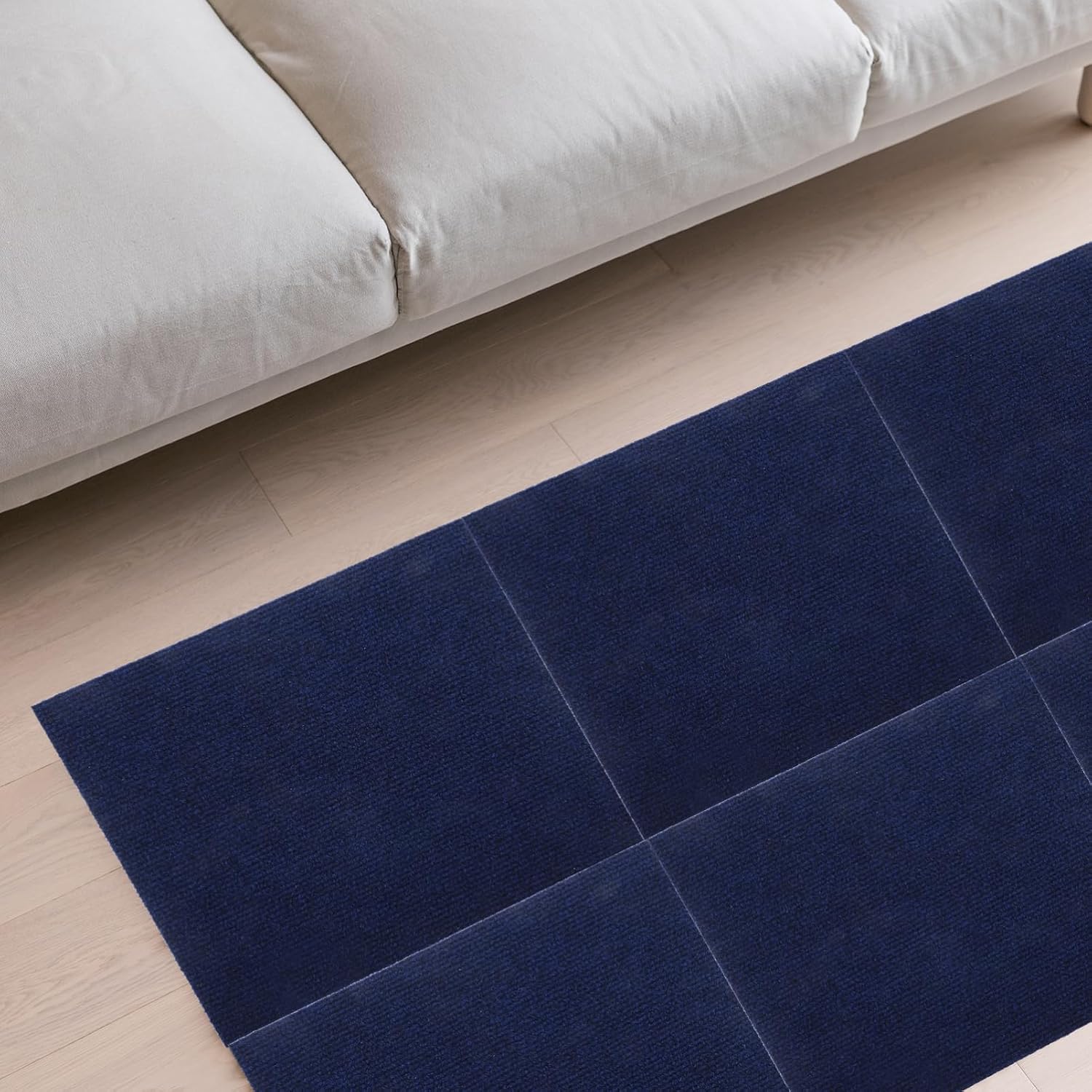 Abaodam 10pcs Self-Adhesive Carpet Tiles for Home Flooring Mats for Bedroom and Living Room Easy to Install Peel and Stick Floor Decals
