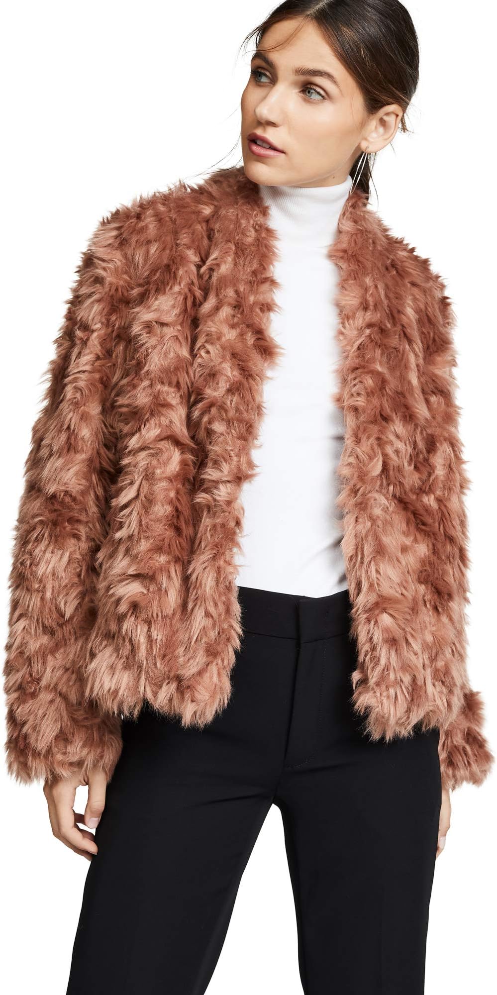 Women's Plush Jacket, Pink Umber, Small