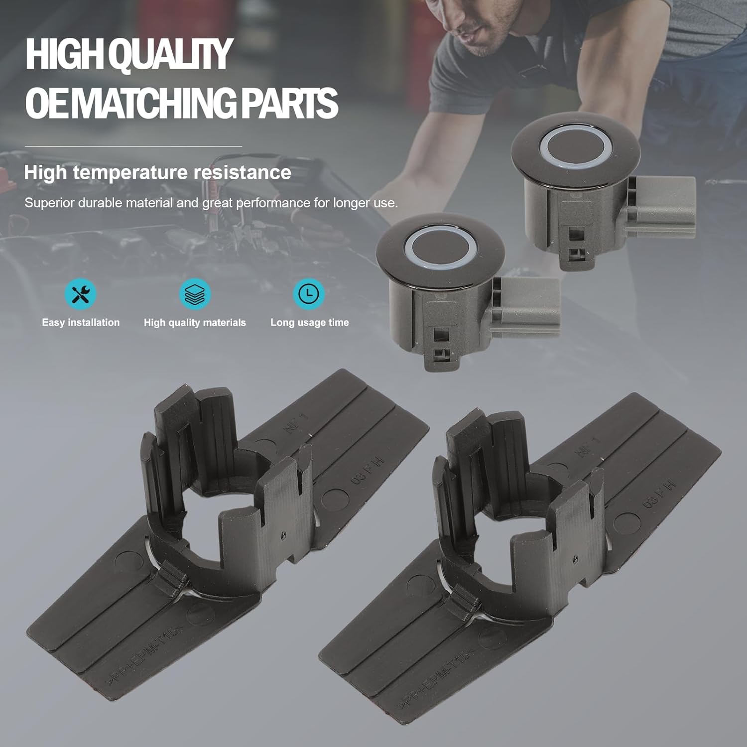 PDC Parking Sensor with Bracket for 2015-2018 Altima, 2017-2020 Armada, Q50 Q60 Q70 GT-R Maxima 28533-5ZA0A 28438-4GA1A