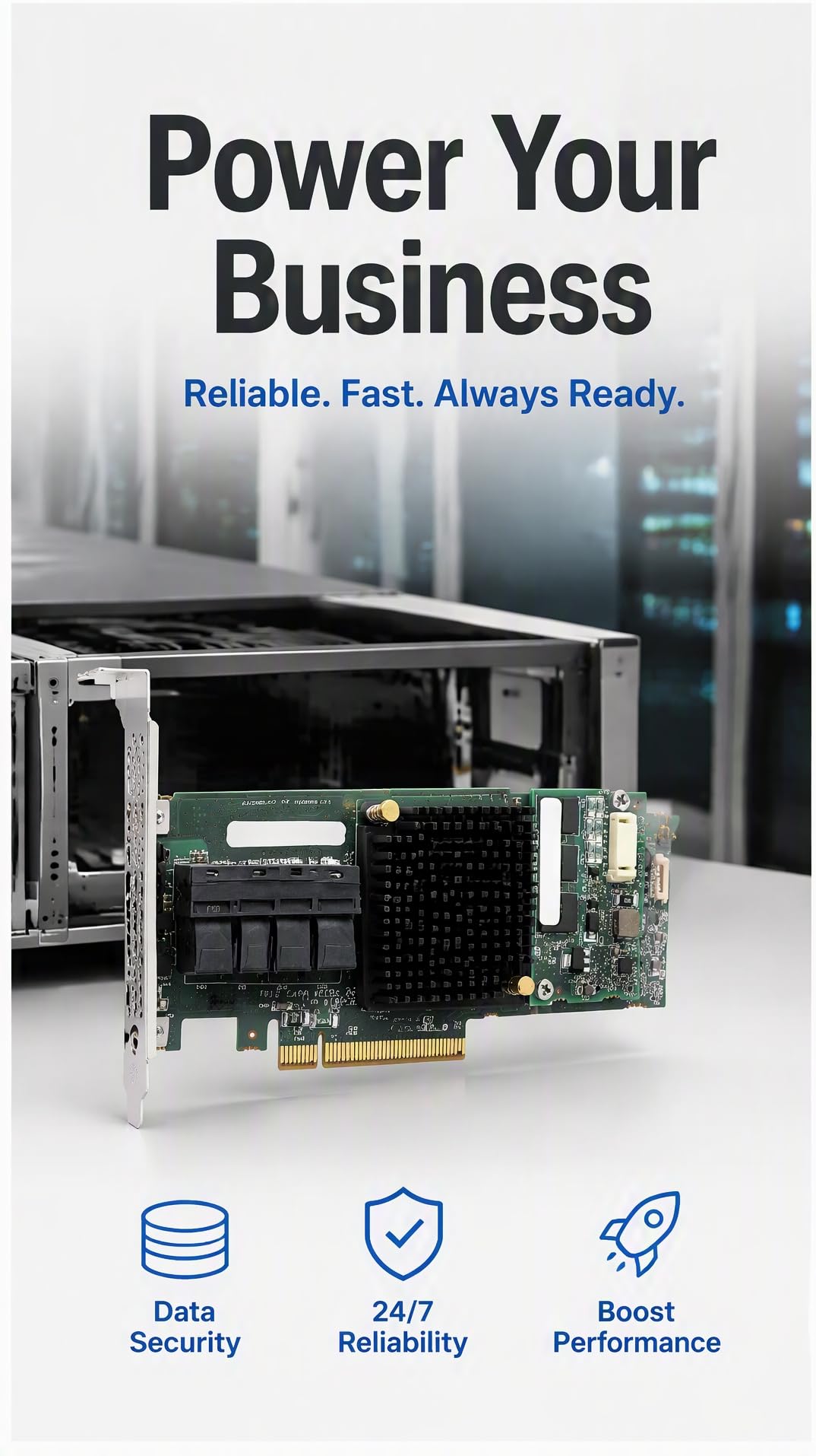 Zunate Scheda controller RAID SAS 71605 da 1 GB di cache 6 GB/s PCIe X8 ad alta velocità con scheda di espansione 8643 a 4 porte ad alte prestazioni per archiviazione server e data center