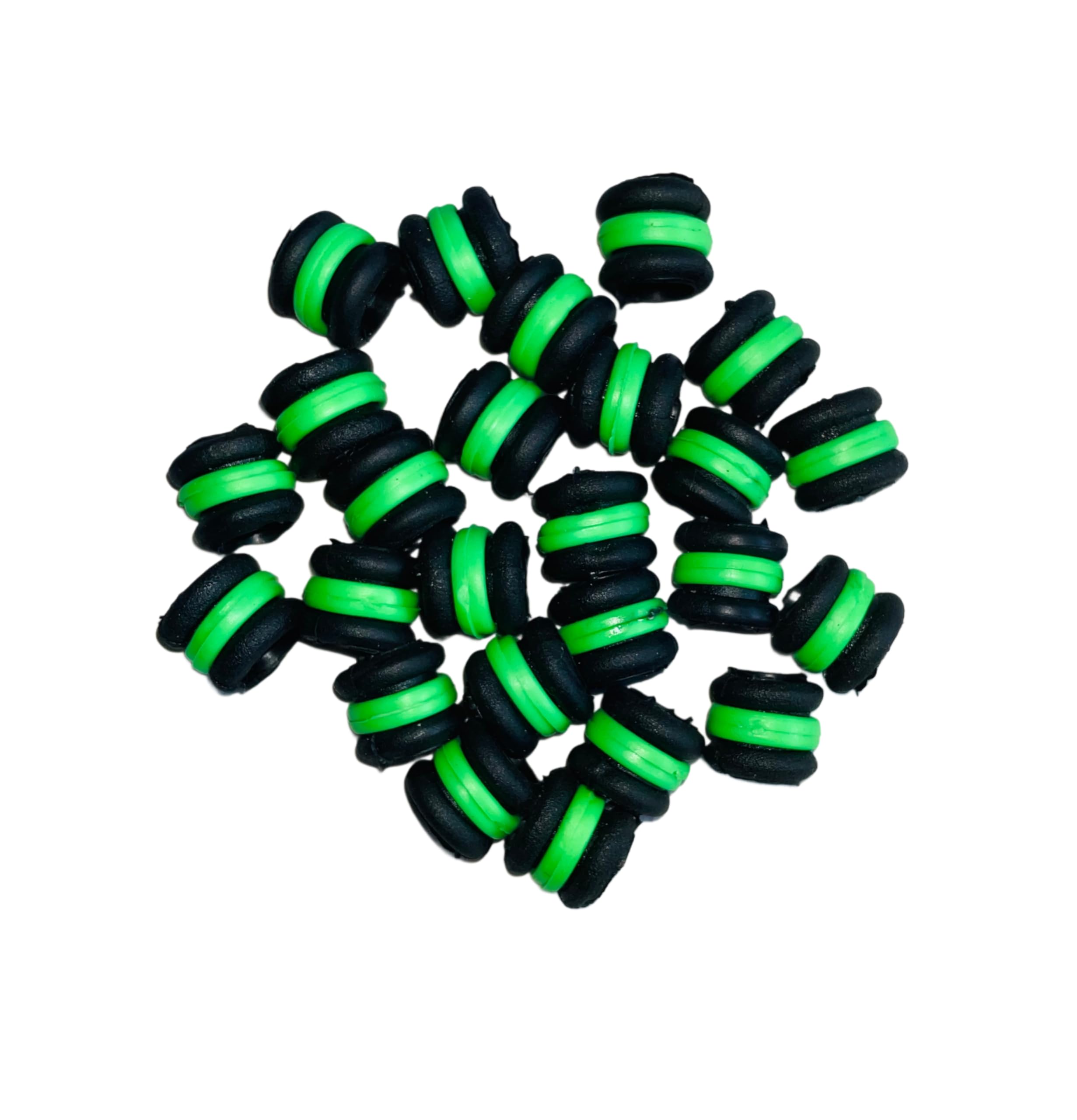 Foot Ring | Pigeon Rubber Foot Ring | Bird Shoulder Gaurd | New Rubber Black & Green Colour | 10 Pcs-image-37