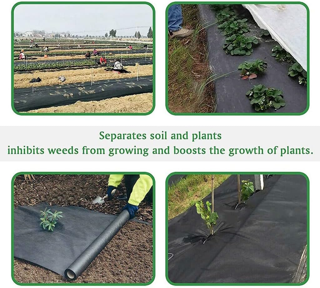 1×20m Ground Cover Breathable Fabric Membrane Landscape Mulch, for Garden Landscape Tool