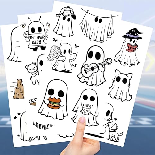 Cartoon Halloween holiday tattoo stickers