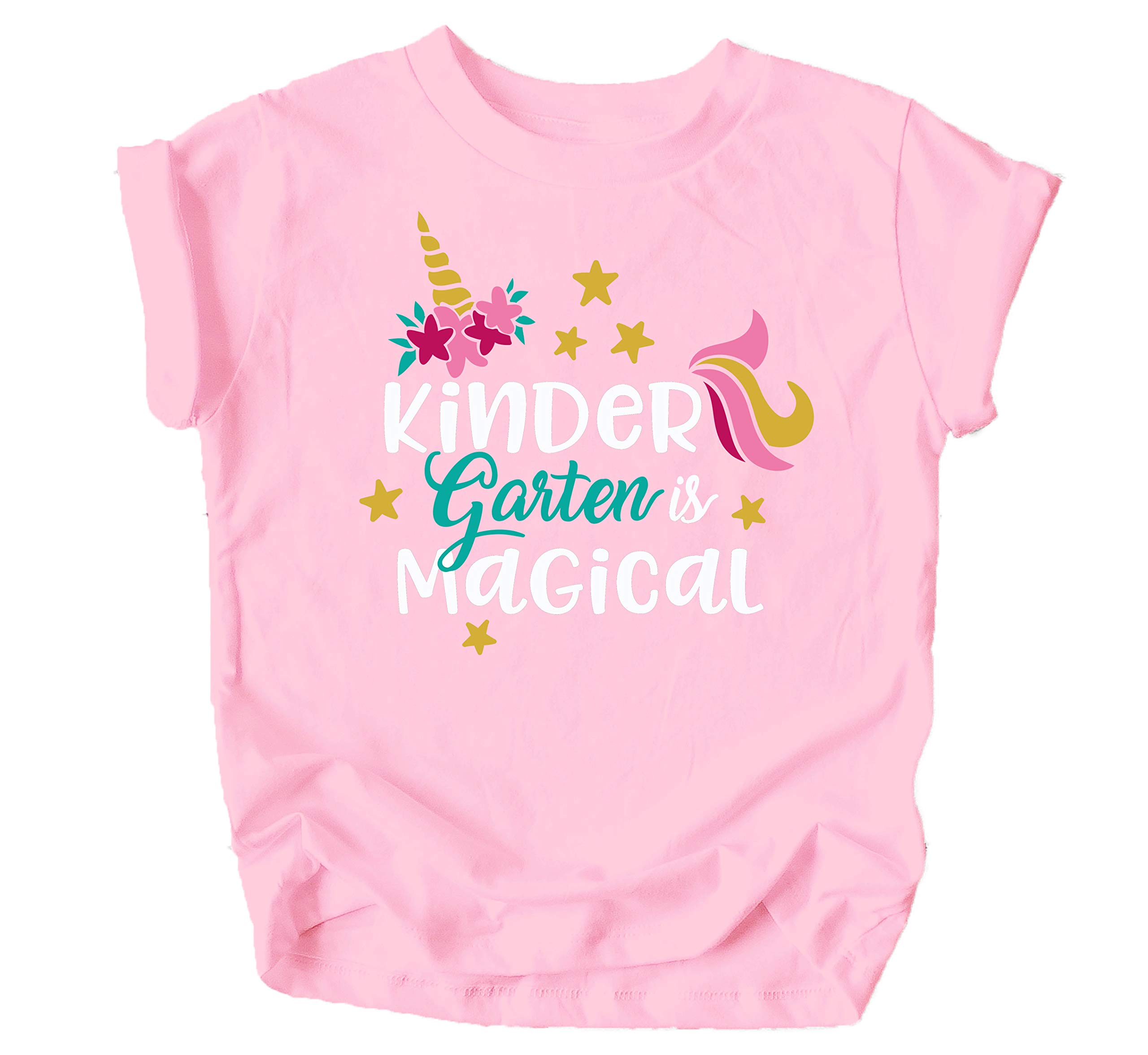 Olive Loves Apple Kindergarten Magical Shirts for Toddler Girls First Day Back to School Outfit Pink Shirt