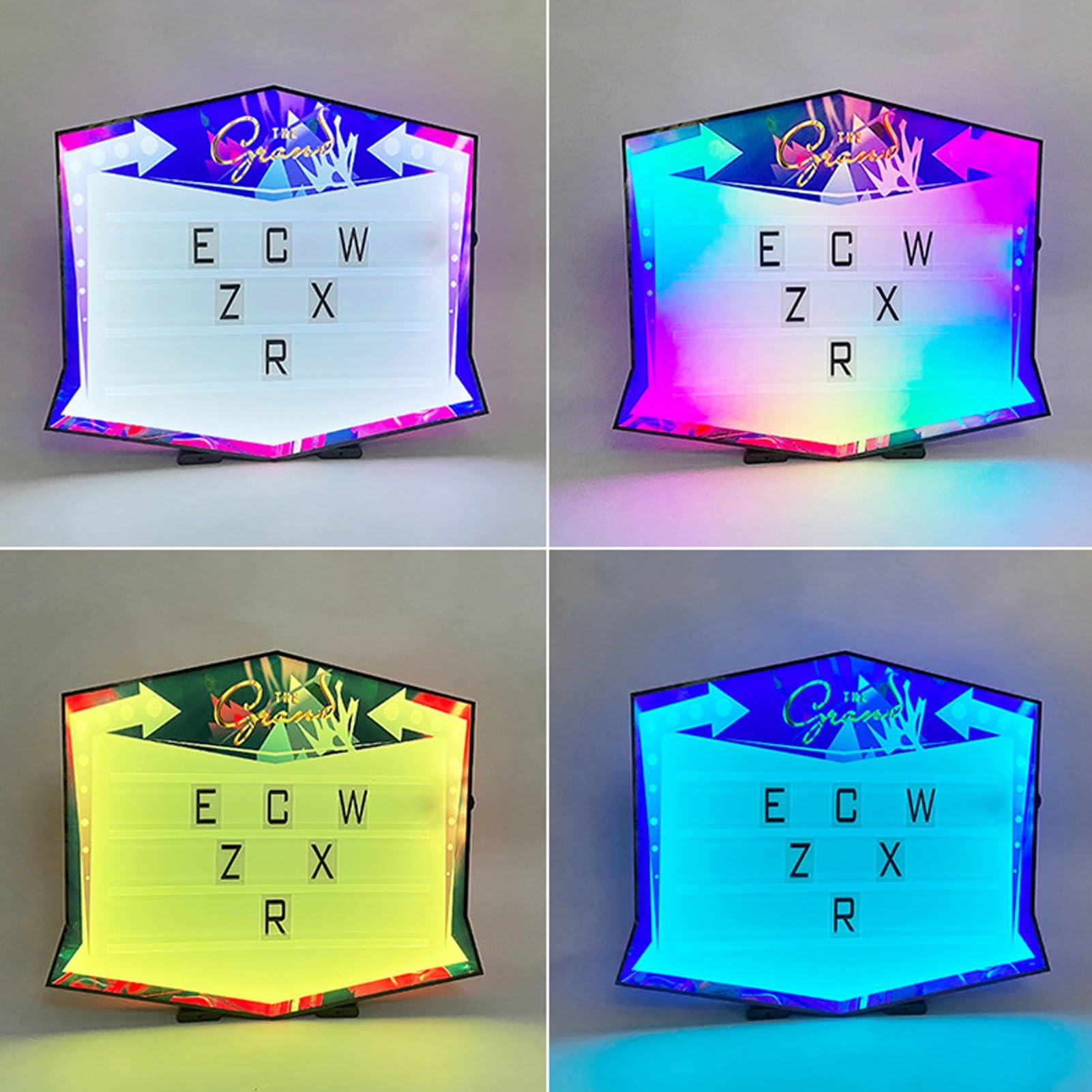 Luces De Exhibición para Letreros De Servicio De Botellas VIP Bengalas para Botellas Letrero con Caja De Luz con Letras Y Números Letrero De Marquesina con Letras