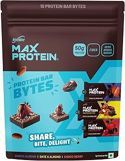 5g Mini Protein Bar Bytes | Trial Pack of 10 | 5g Protein, Zero Added Sugar | Also Includes New Date & Almond Flavor | 244g