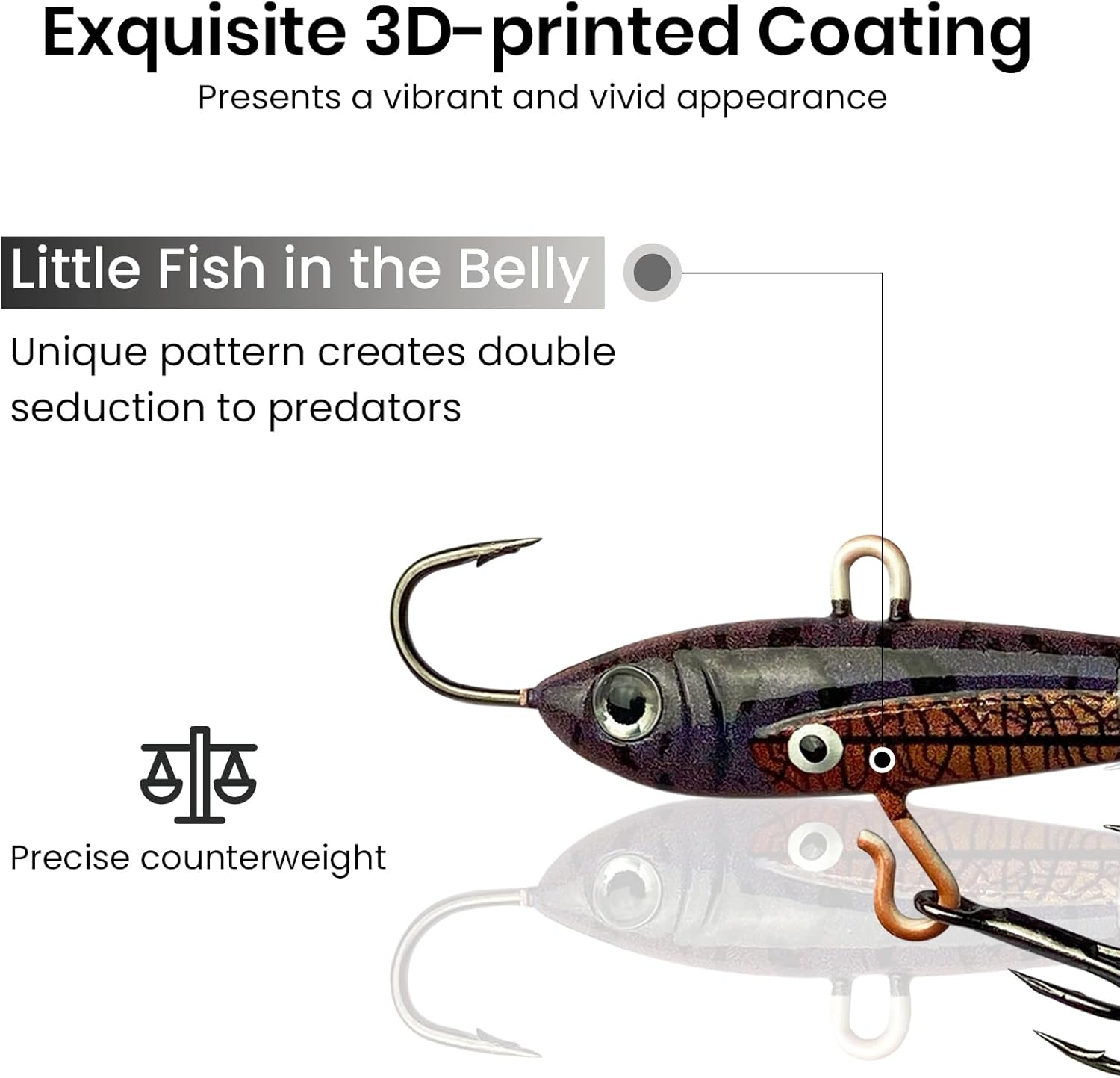 Pristis Multi-Function Fishing Gear Kit, Fishing Plier & 5 pcs Ice Fishing Jigs, Essential Equipment for Fishing in Winter