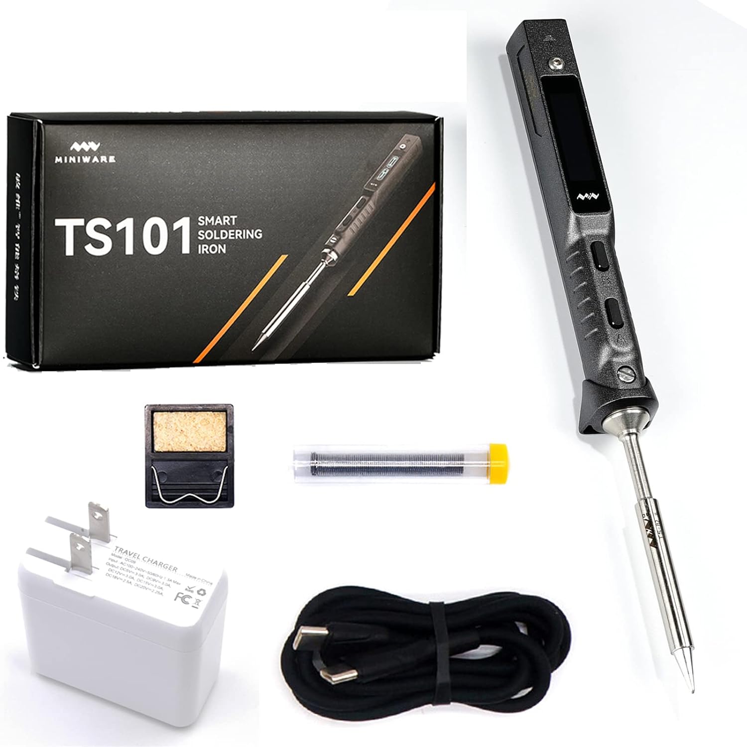 TS101 Soldering Iron Kit,Mini Solder Iron Tip I 65W Fast Heating