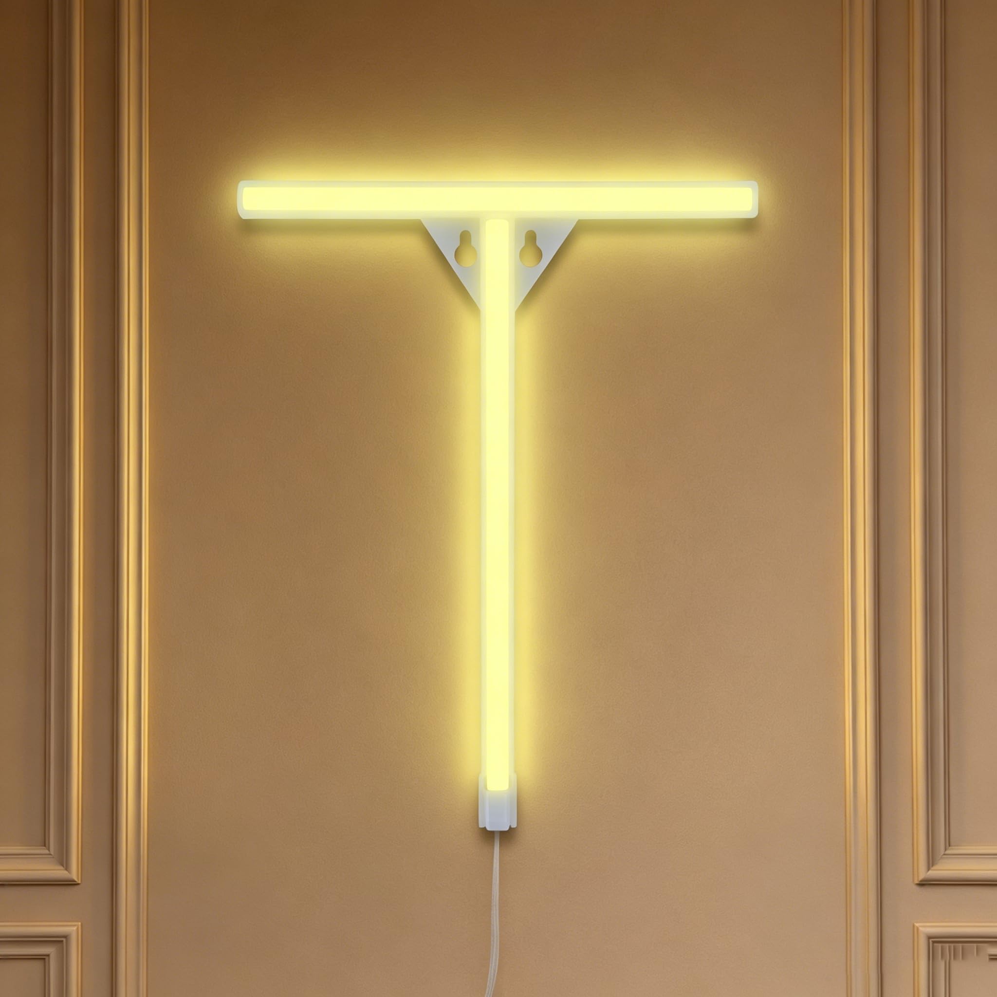Letter Neon, LED Neon Light Sign, 22cm Alphabet Neon Wall Light Sign, Warm White LED Letter Lights, USB/Battery Operated for Birthday Party, Wedding, Christmas — image 1