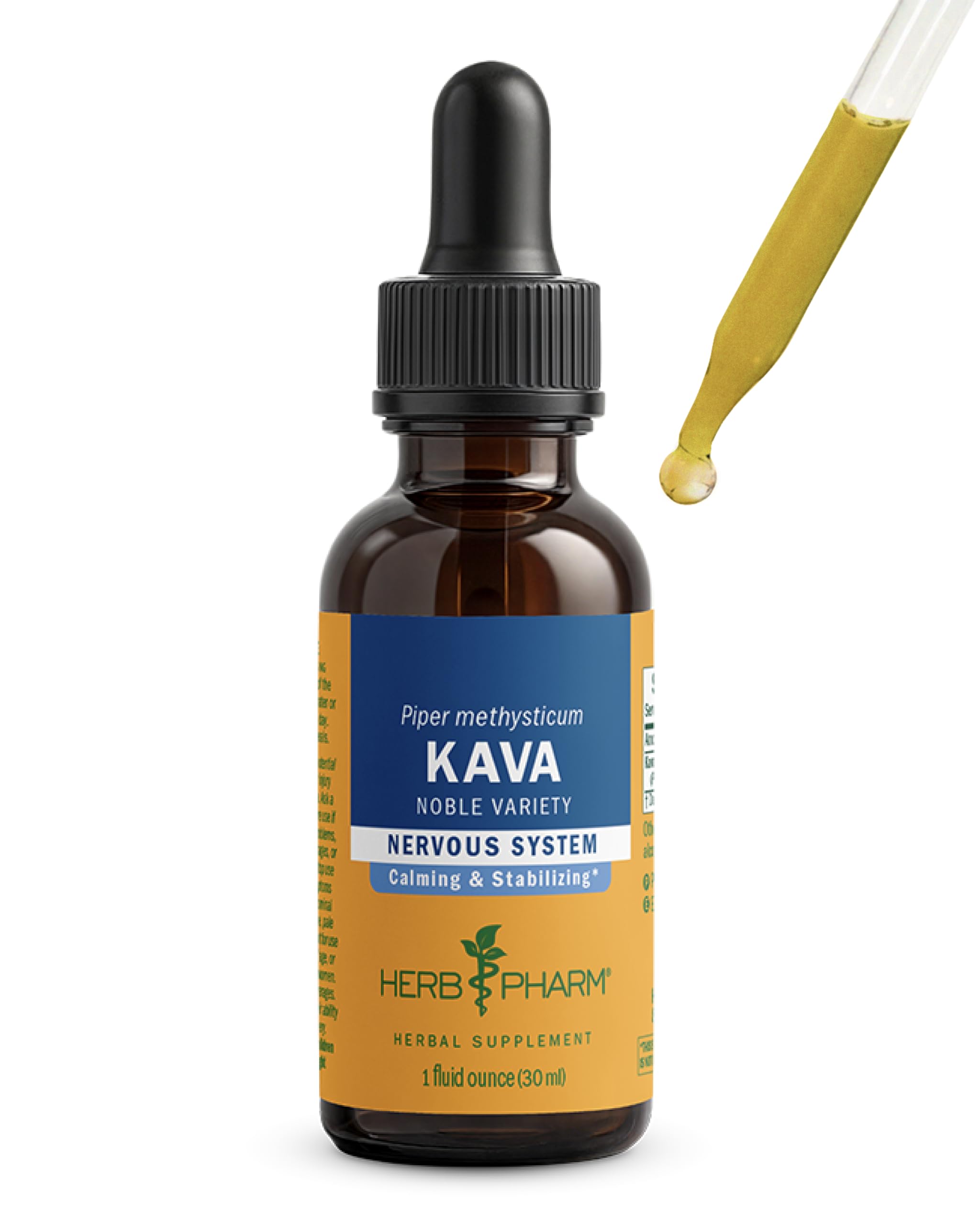Herb Pharm Suplemento fitoterápico de kava, extrato líquido de raiz e rizoma, 30 mL