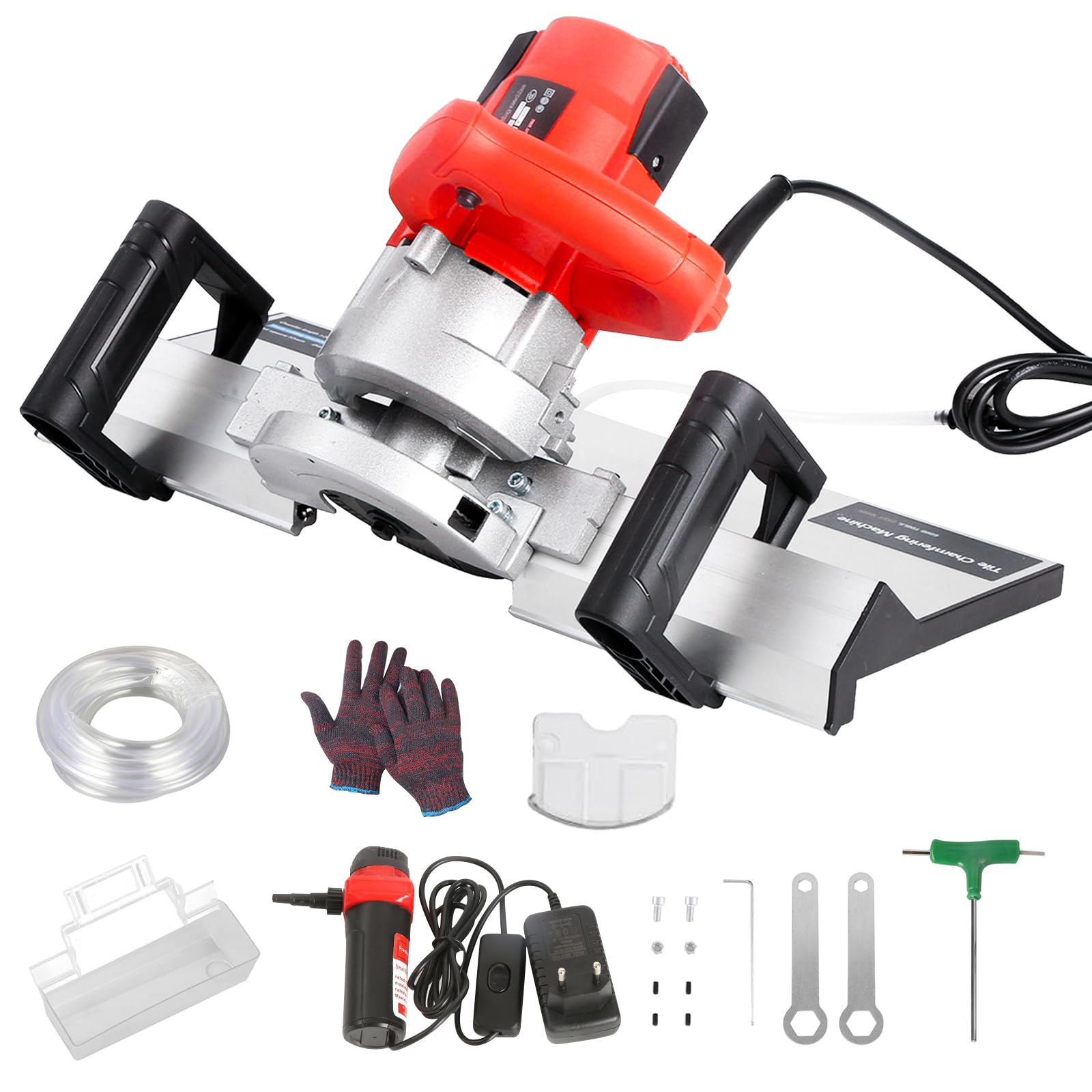 1200W Fliesenschneider Elektrisch, 43 Grad Steintrennmaschine, Fliesenschneider Nassschneider mit 110mm Klinge, 12V Wasserpumpe, Fliesen Gehrungsschneider Steinschneidemaschine für Keramik/Stein