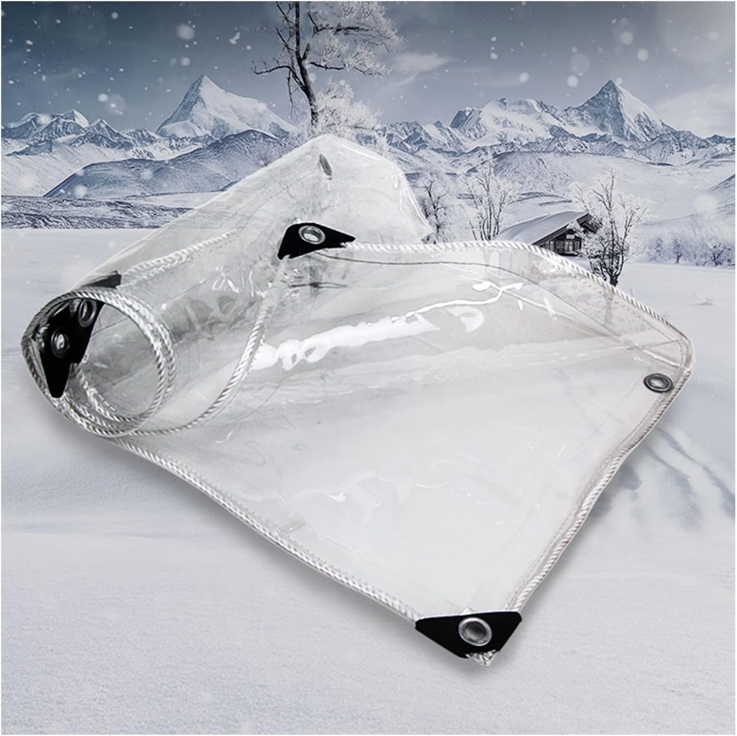 Ripstop Tarp Cover, 450g/㎡ Heavy Duty Clear Tarpaulin Durable Tarps Waterproof, for Outdoor Curtains Tent(3.28x6.56ft/1x2m)