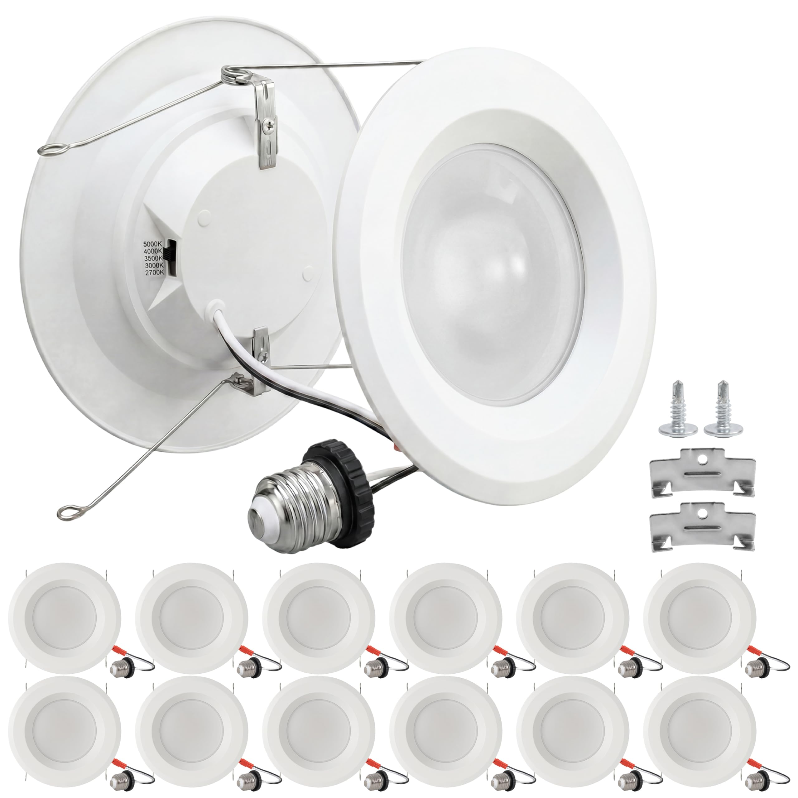 Photo 1 of Hoyasin 6 Inch LED Recessed Lighting (12 Pack)