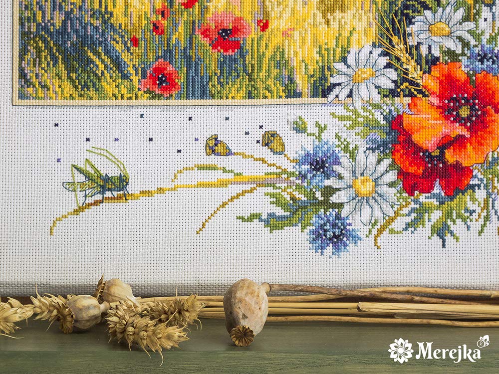 Merejka Kit punto croce contato, cotone, multicolore, 29,5 x 30 cm