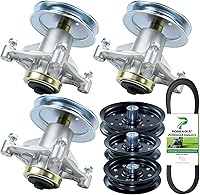 Vista 17 de 604214 Conjunto de husillo con espaciador de polea 604123 y kit de herramientas de montaje para tractores de césped Hustler Raptor de 34", 36", 42