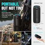 Bluetooth Speaker with 40W Stereo Sound,Portable Wireless Speaker with Bass Boost,Bluetooth 5.3,IPX6 Waterproof,40H Playtime, RGB Lights,Loud Outdoor Speaker for Party,Travel,Gifts