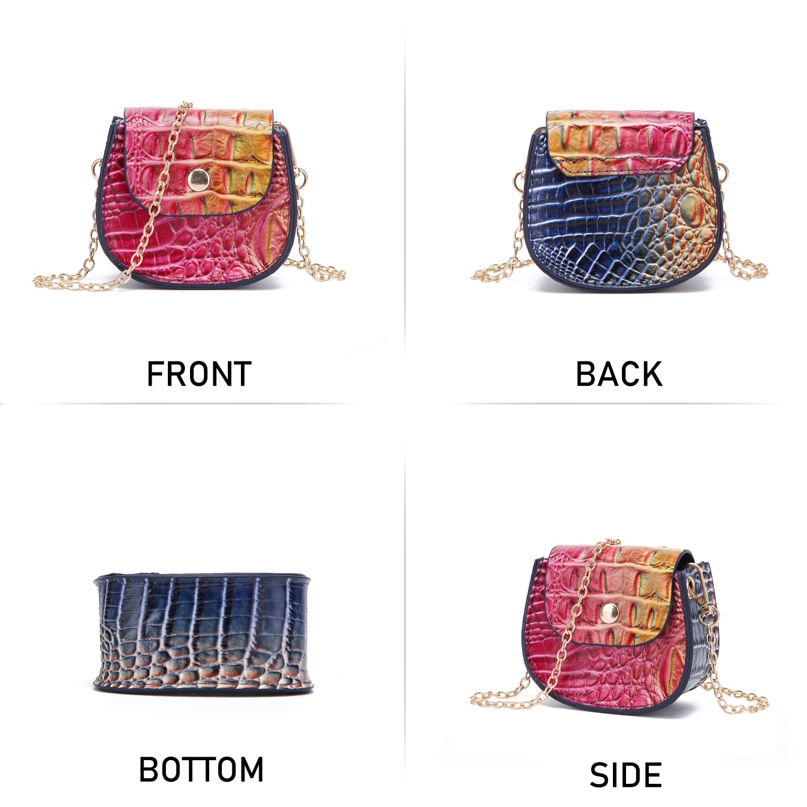 Makcr Joacbv Mini Crocodile Embossed Leather Clutch Tiny Compact Evening Bag for Women Stylish Accessory for Essentials