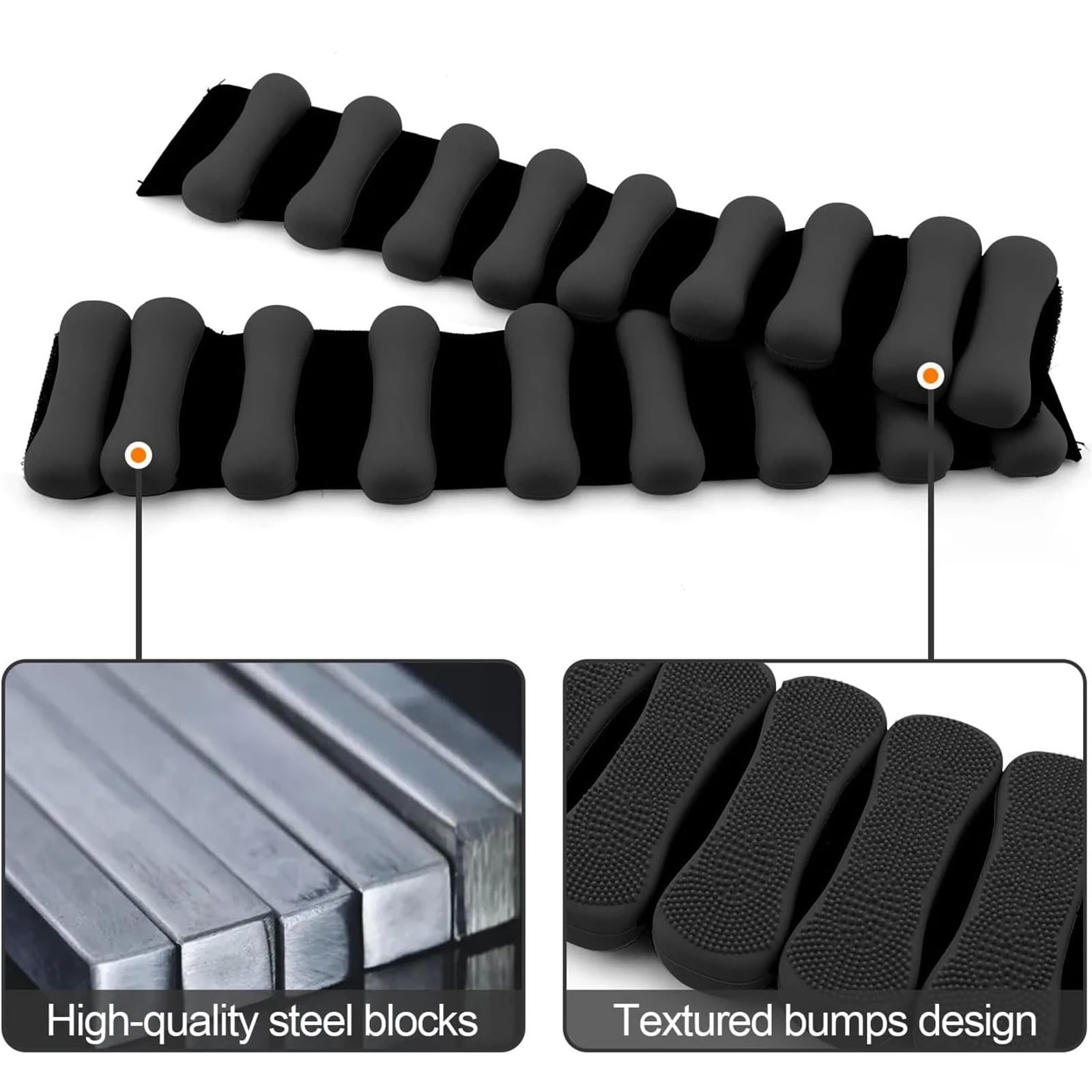 Cavigliere Pesi Braccialetto portante da 2 libbre for bodybuilding, indossabile da polso e caviglia, in silicone, for allenamento con pesi