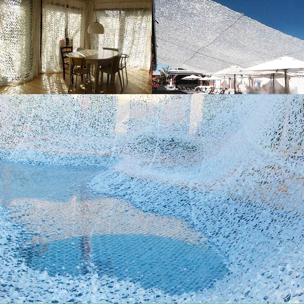 Red de Camuflaje de Nieve de Una Sola Capa Blanca,Jardín Restaurante Fotografía Fondo Decoración de Fiesta Red,Observación Aves Caza Militar Sombreado Malla de Camuflaje