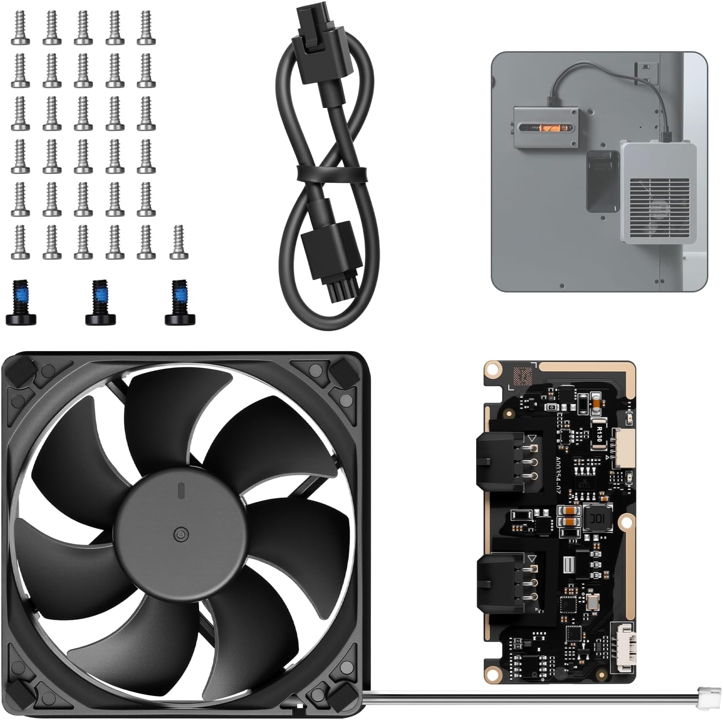 Original External Exhaust Fan Kit Compatible with Bambu Lab P2S with AMS,Active Ventilation 3D Printer Exhaust System for ABS,ASA,Nylon Filament,3D Printer Accessories Advanced Air Ventilation