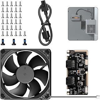 Externer Abluftventilator-Bausatz Compatible with Bambu Lab P2S mit AMS, Aktives Ventilation Exhaust Fan System für 3D-Drucker für ABS, ASA, Nylon-Filament, 3D-Drucker-Zubehör Erweiterte Belüftung