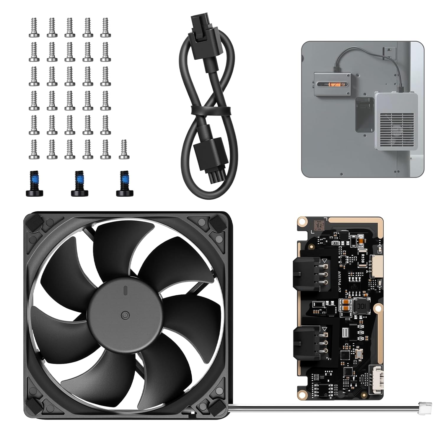 Original External Exhaust Fan Kit Compatible with Bambu Lab P2S with AMS,Active Ventilation 3D Printer Exhaust System for ABS,ASA,Nylon Filament,3D Printer Accessories Advanced Air Ventilation