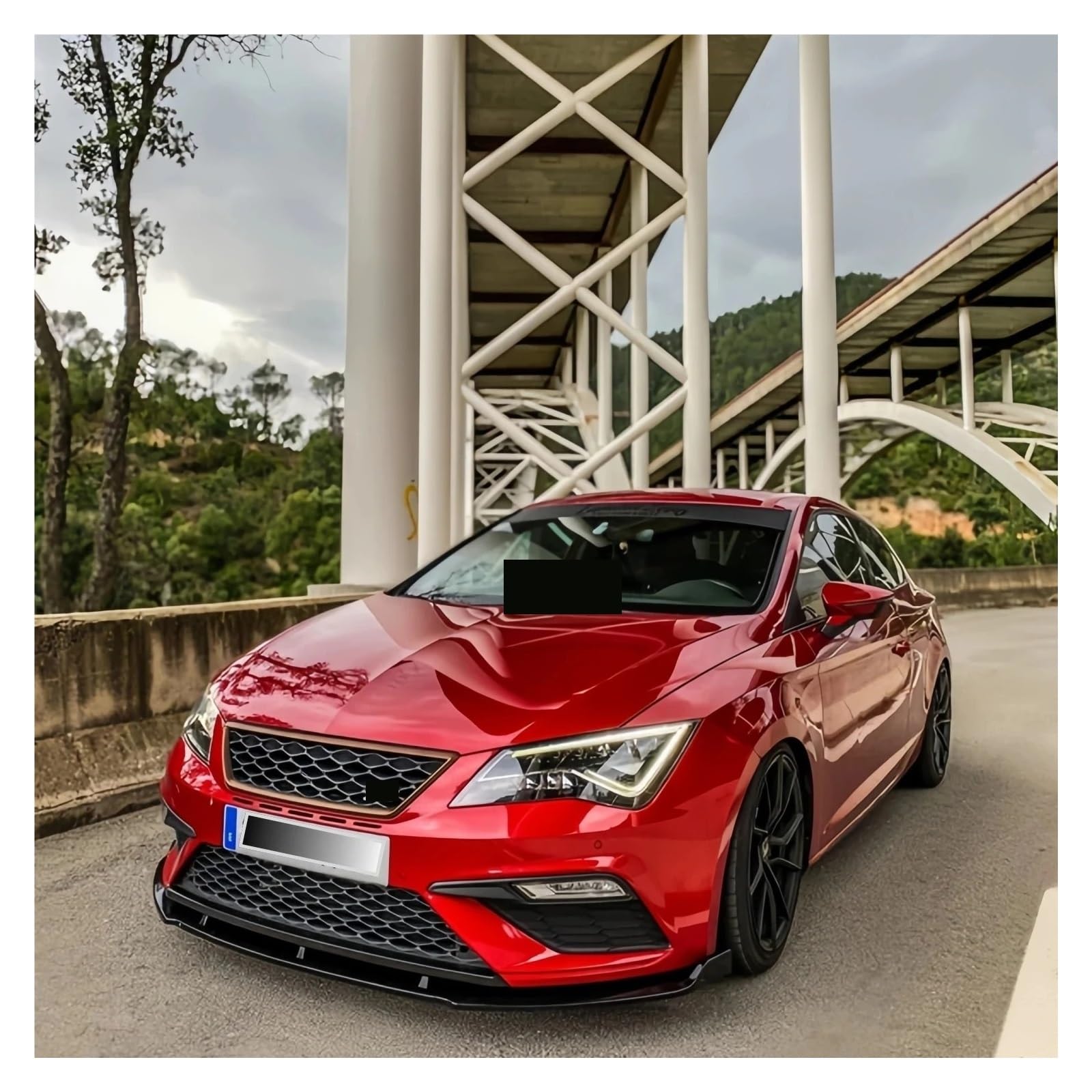 Lip Delantero para Seat Leon MK3.5 S/SS/CS/T para Cupra FR 2017-2020 Tuning Bodykits 3 Uds Parachoques Delantero Coche Difusor Divisor Spoiler Delanteros