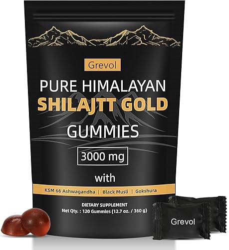 Miniatura 8 de Gomitas Shilajit del Himalaya: Shilajit de grado dorado rico con ácido fúlvico Ashwagandha y más de 85 minerales traza – sin azúcar añadido