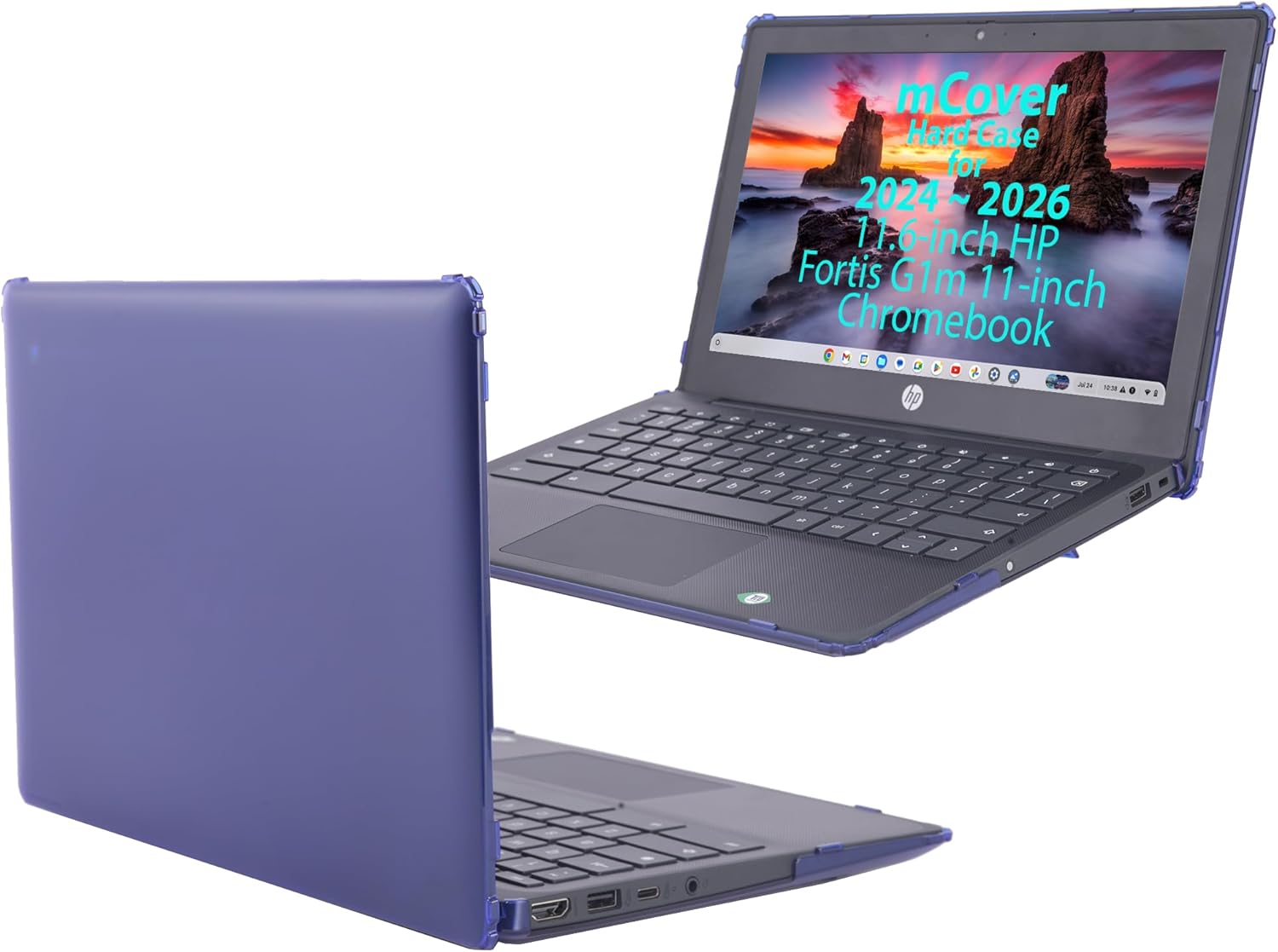 mCover Case ONLY Compatible for 2024-2026 11.6" HP Fortis G1m 11 Clamshell or Fortis Flip G1m 11 2-in-1 Chromebook (NOT Fitting Any Other HP Models)- Aqua