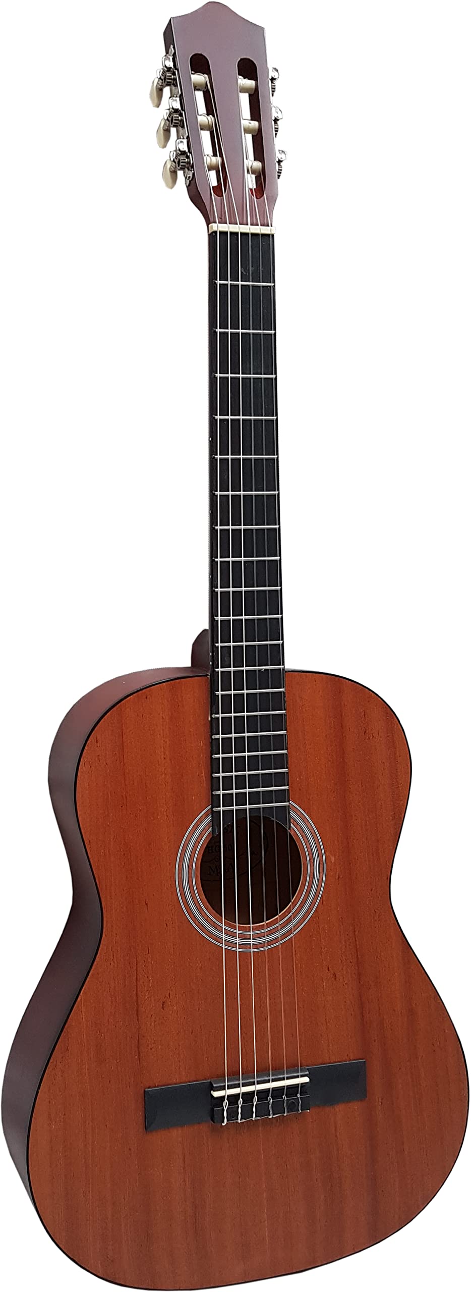 4/4 GITARRE - MAHAGONI KONZERTGITARRE IM SET - CLASSIC - NATUR - TASCHE - BAND - SAITEN - 3xPLEKTRON - STIMMGERÄT - STÄNDER