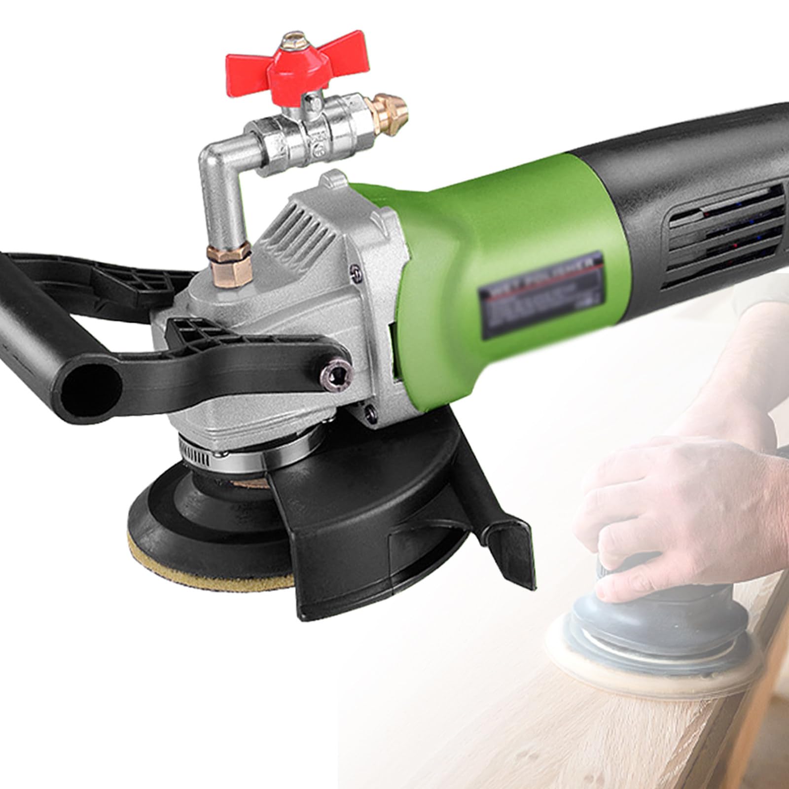 Sjyclaviger Countertop Concrete Polisher, Wet Polisher 800w, Wet And Dry Marble Stone Mill Polishing, 6 Variable Speed, For Granite Marble Concrete Stone Tile Upper-B