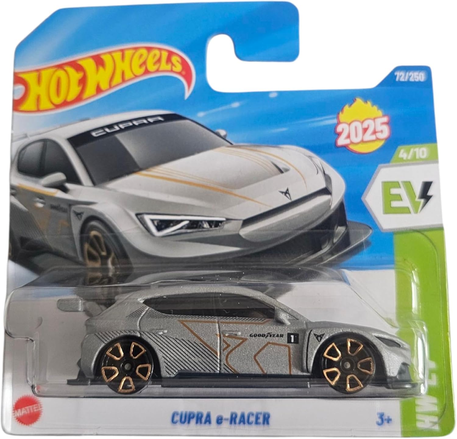 Hot Wheels Cupra e-Racer, 2025 EV Series, Die-Cast Model Car, Grey