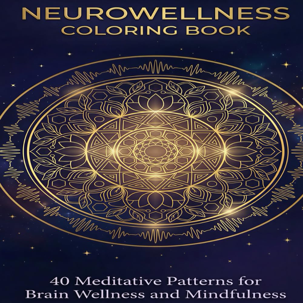 Neurowellness: A Brain-Boosting Coloring Book: 40 Meditative Patterns of Sacred Geometry and Mandalas for Stress Relief, Anxiety Reduction, and Deep Relaxation