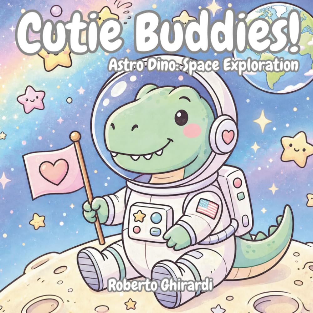 Cutie Buddies: Coloring Book for Kids and Teens Featuring Adorable Space Dinosaurs, Relaxing Moments and Cozy Scenes