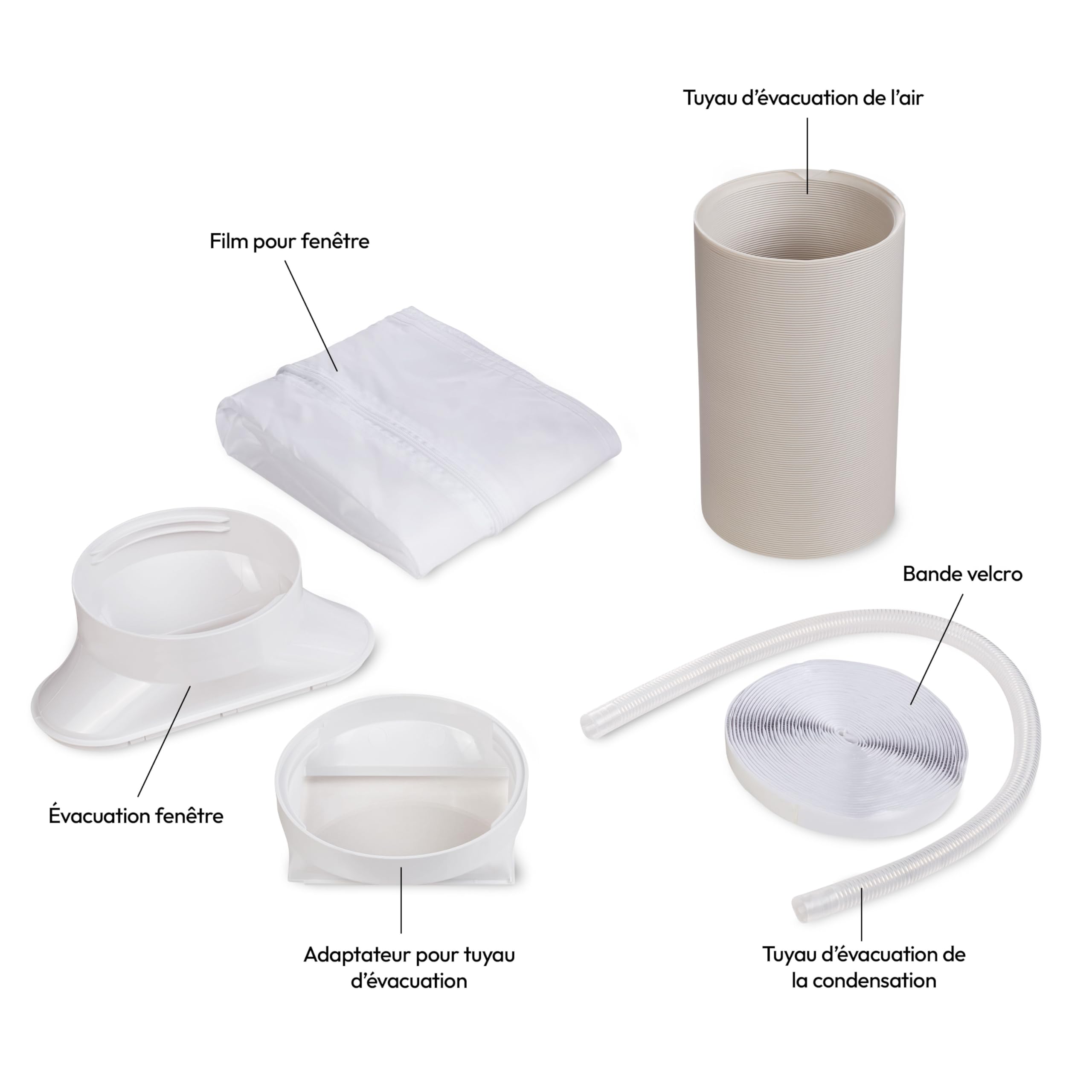 MEDION Climatiseur Mobile E701 (7000 BTU, 3-en-1, Refroidir, Déshumidification, Ventilation, jusqu'à 25m², kit de joint de fenêtre, mode sommeil, contrôle Télécommande, Écran, MD 37730)