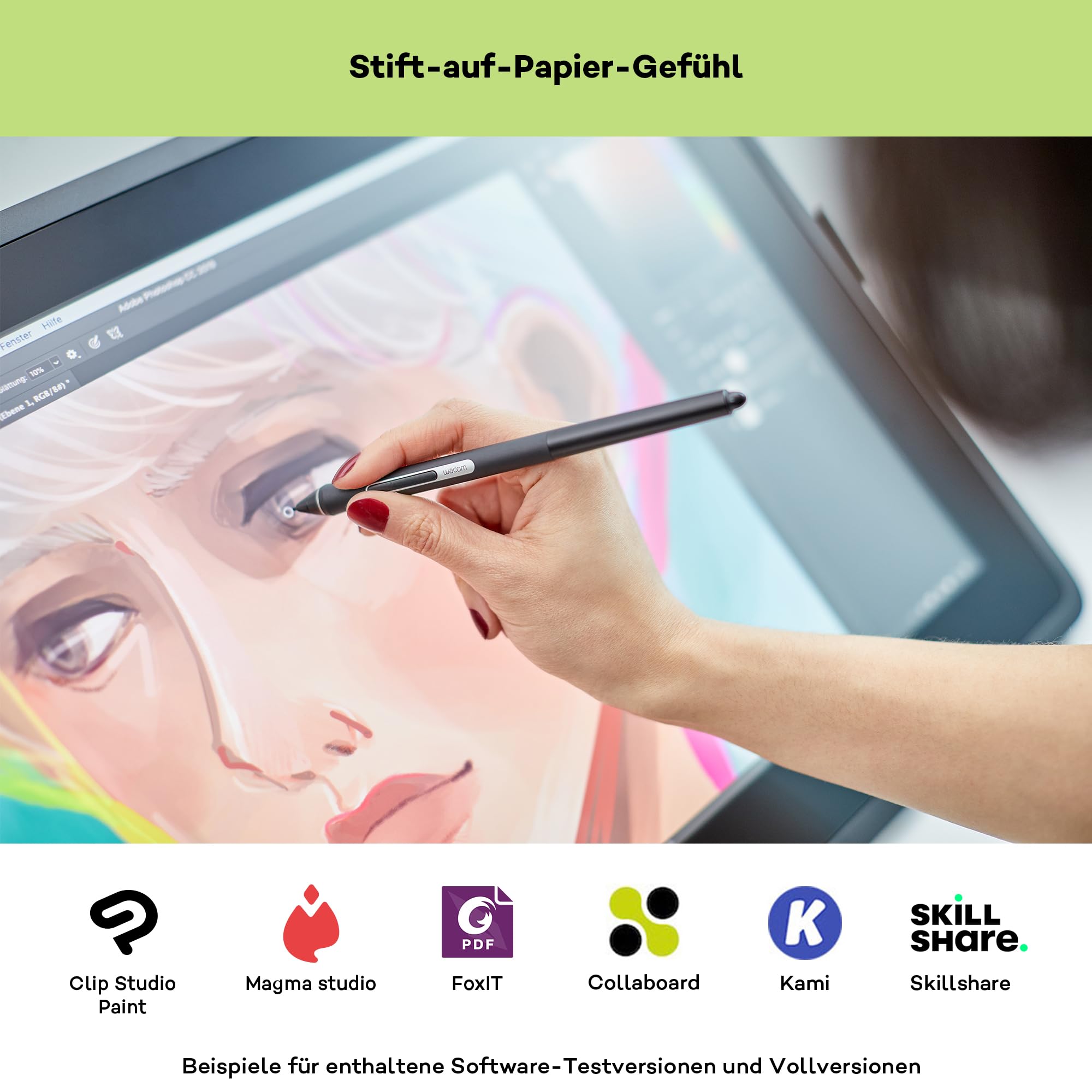 Wacom Cintiq 22 Kreativ-Stift-Display Tablet (mit Standfuß 21.5" – Bild 4